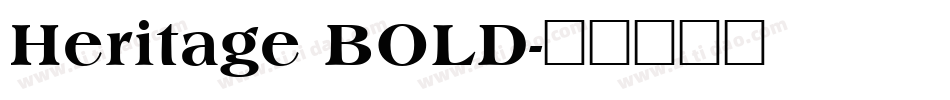 Heritage BOLD字体转换